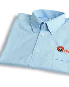 BD-dress shirt, light blue, long sleeve, men logo size 43/44